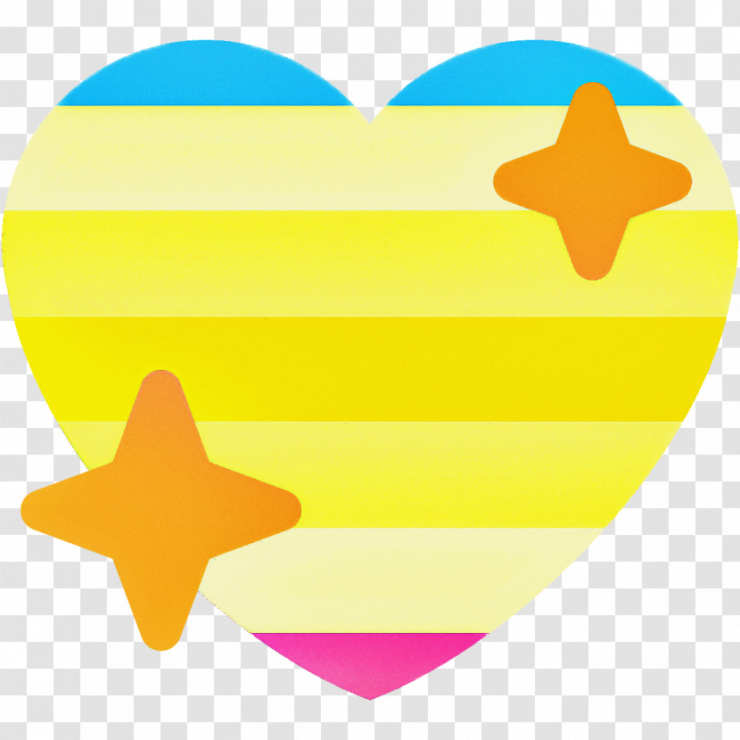 Yellow Line Symbol Heart M Transparent PNG