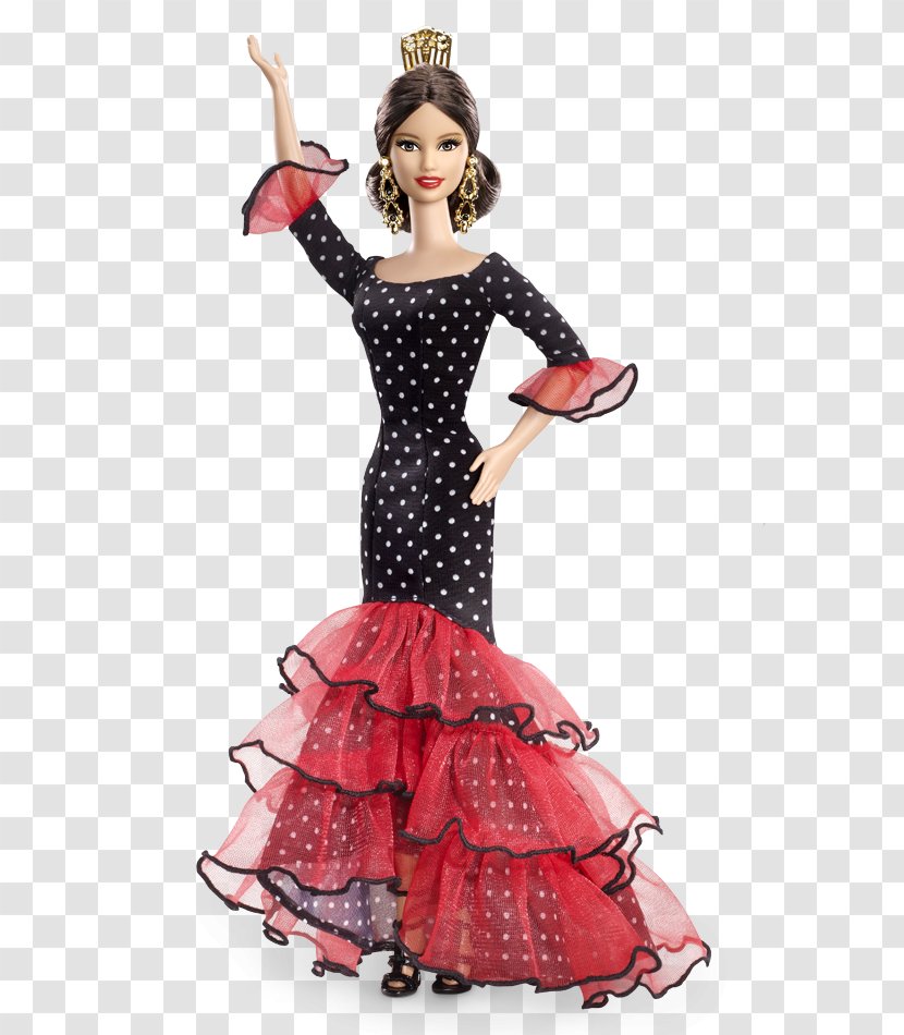 Spain Barbie Doll Norwegian France - Flamenco Costume Transparent PNG