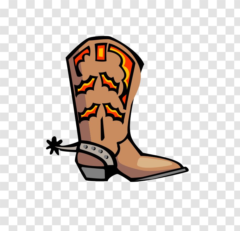 Cowboy Boot Clip Art - Brown Cartoon Pointed Boots Transparent PNG