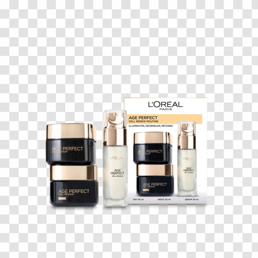 Perfume L'Oréal Age Perfect Cell Renew Day Cream Golden Serum Renewal Night - Skin Transparent PNG