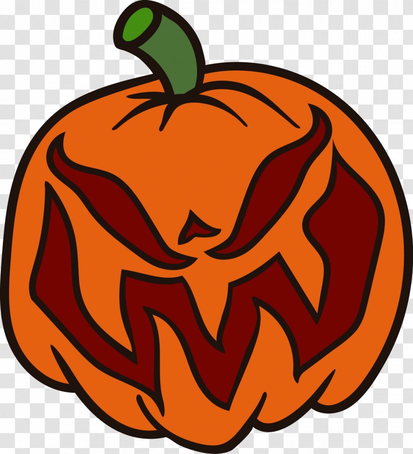 Jack-o-lantern Calabaza Pumpkin Clip Art - Halloween Horror Head Transparent PNG