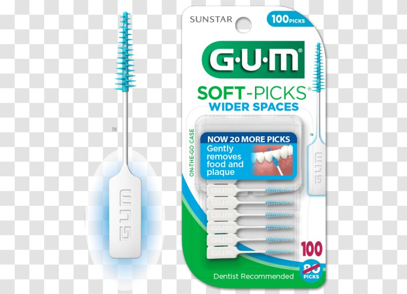 GUM Soft-Picks Gums Dental Floss Plaque Care - Flossing Transparent PNG