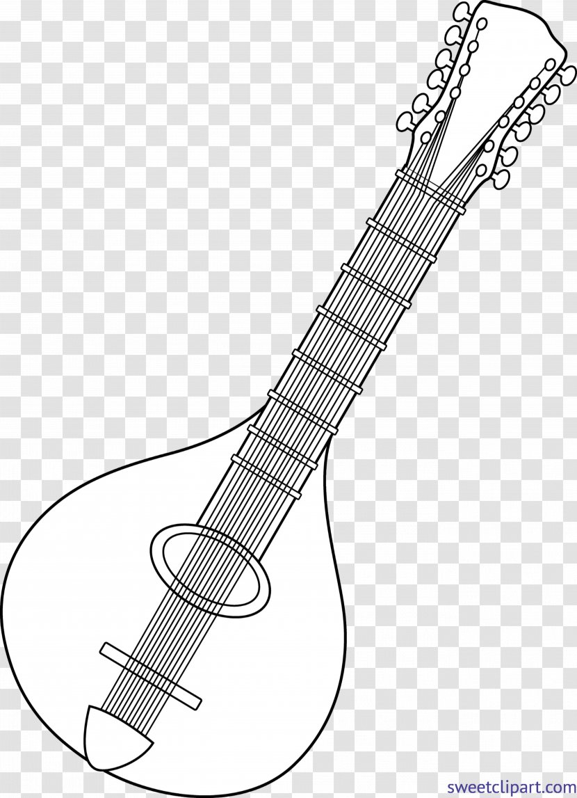 Mandolin Clip Art String Instruments Musical Drawing - Frame Transparent PNG