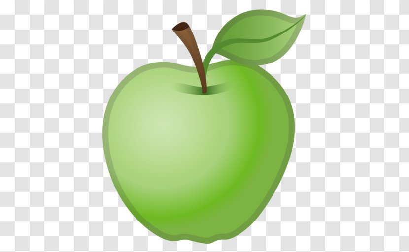 Apple Emoji Android Granny Smith Manzana Verde - Whatsapp - GREEN APPLE Transparent PNG