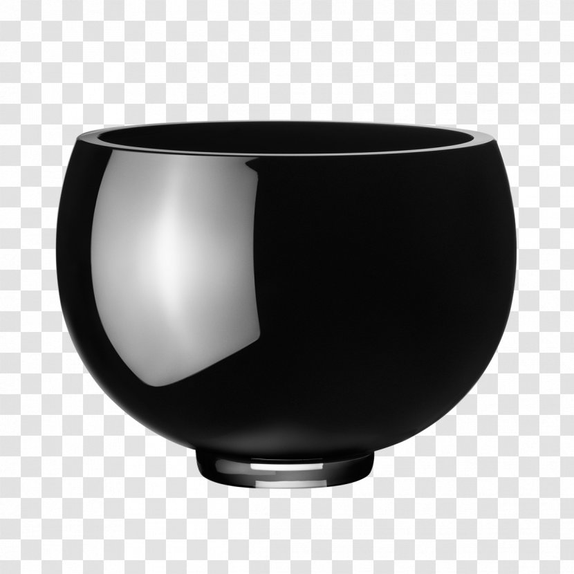 Bowl Glass Stainless Steel Designer Vase - Black Transparent PNG