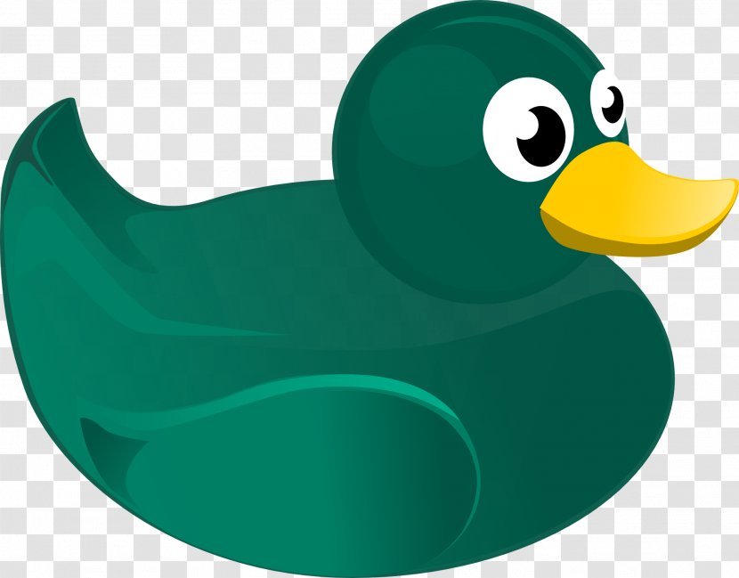 Rubber Duck Clip Art - Green - Cartoon Transparent PNG