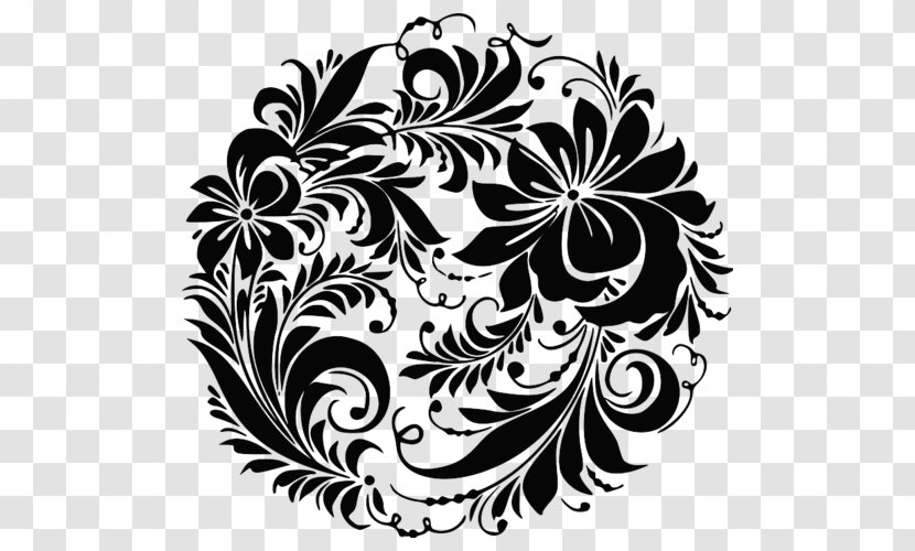 Russia Khokhloma Royalty-free Ornament - Monochrome Transparent PNG