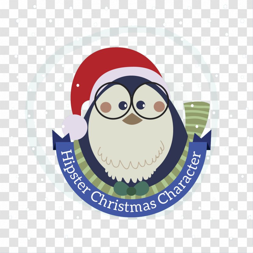 Santa Claus Penguin Christmas Hipster - Vector Material Transparent PNG