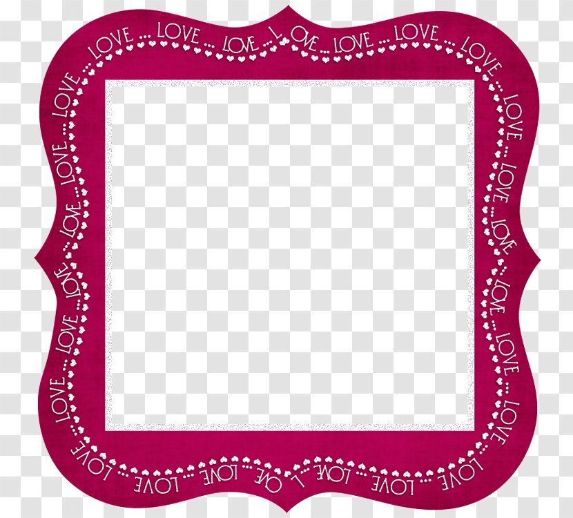 Clip Art - Games - Love Dark Pink Transparent Frame Transparent PNG