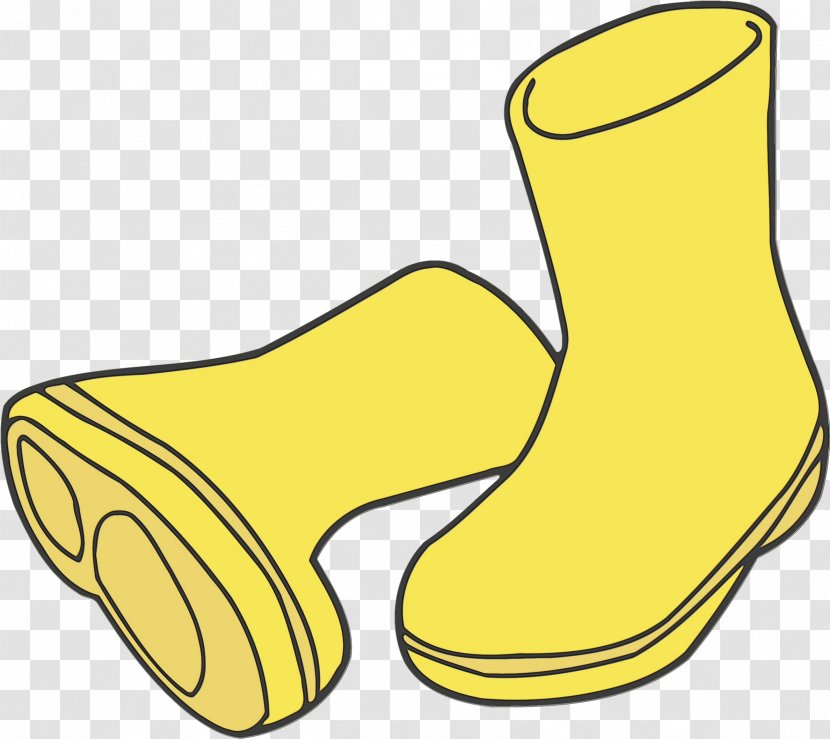 Snow Cartoon - Shoe - Yellow Footwear Transparent PNG