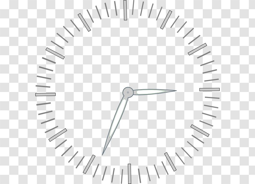 Vector Clock Clip Art - Minute - Outline Cliparts Transparent PNG