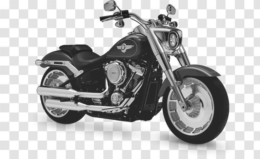 Harley-Davidson FLSTF Fat Boy Softail Motorcycle - Custom - Liberty Spikes Transparent PNG