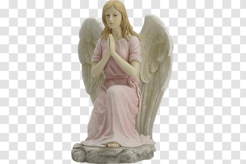 Angel Statue Figurine Kneeling Sculpture - Supernatural Creature Transparent PNG