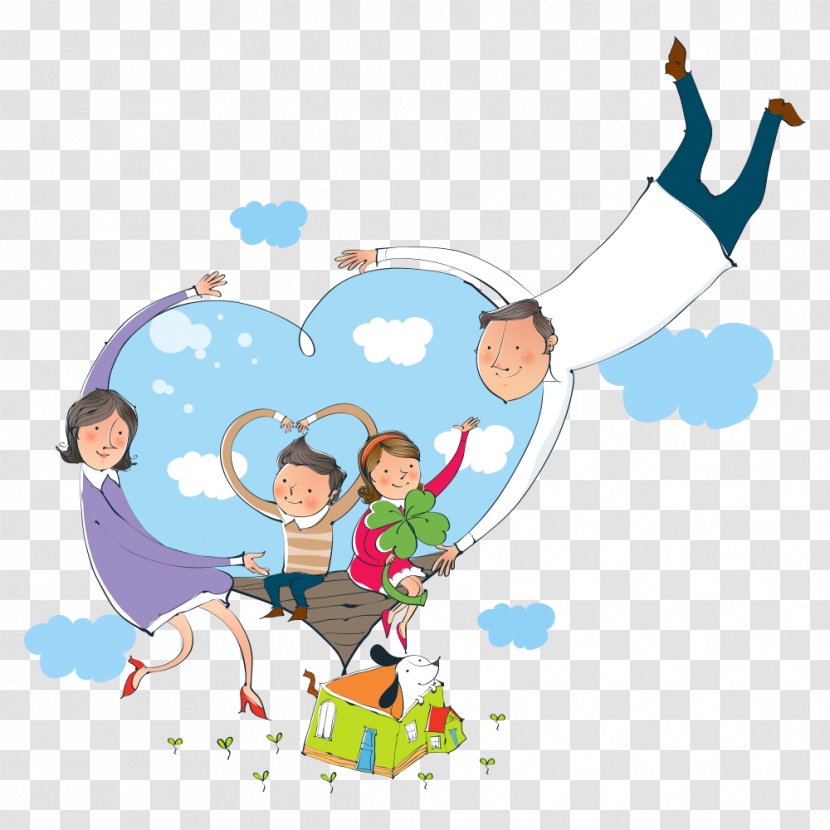 Family Cartoon Child Illustration Transparent PNG