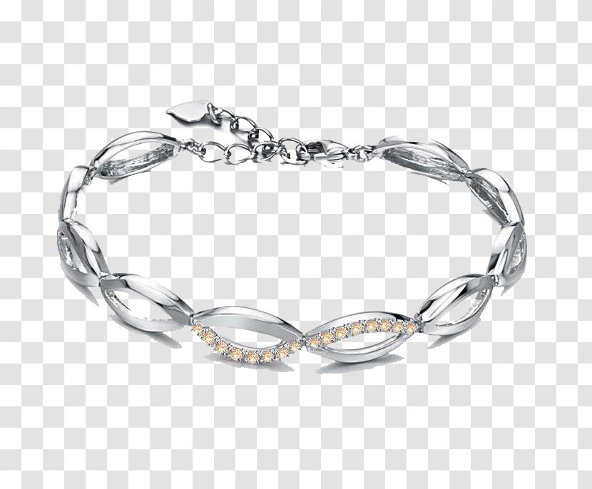 Bracelet Sterling Silver Cubic Zirconia Necklace Pendant - Diamond - Corrugated Hair Bands Transparent PNG