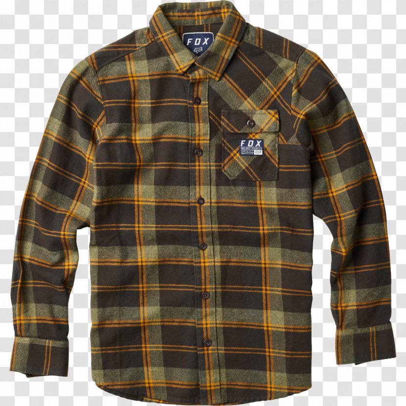 T-shirt Tartan Flannel Fox Racing - Top Transparent PNG