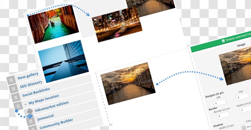 Multimedia Image Graphics Information Editing - Joomla - Interface Demonstration Transparent PNG