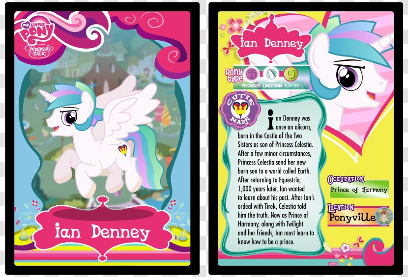 Cartoon Collectable Trading Cards Character Playing Card - My Little Pony Friendship Is Magic - Text Transparent PNG