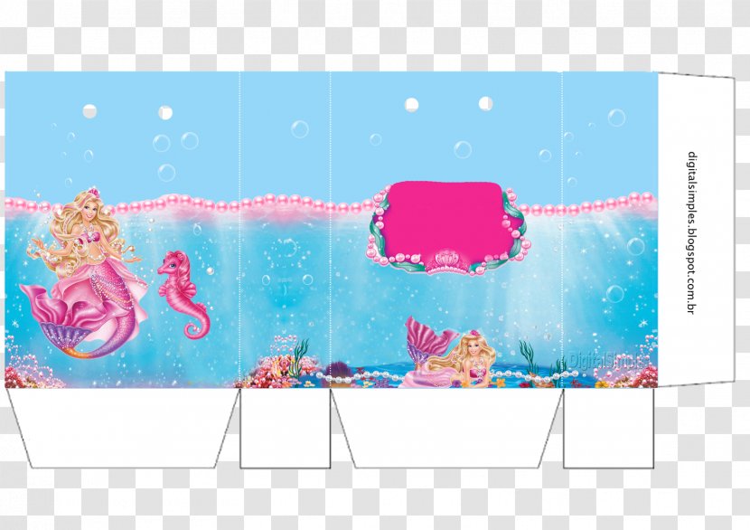 Barbie Paper Mermaid Convite Party - Water Transparent PNG
