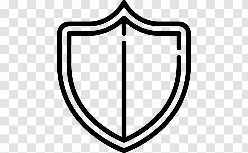 Area Black And White Shield - Security Transparent PNG