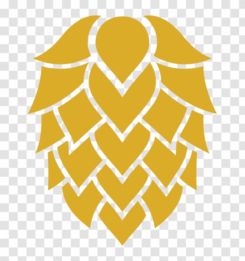 Beer Hops Clip Art - Logo - Golden Icon Transparent PNG