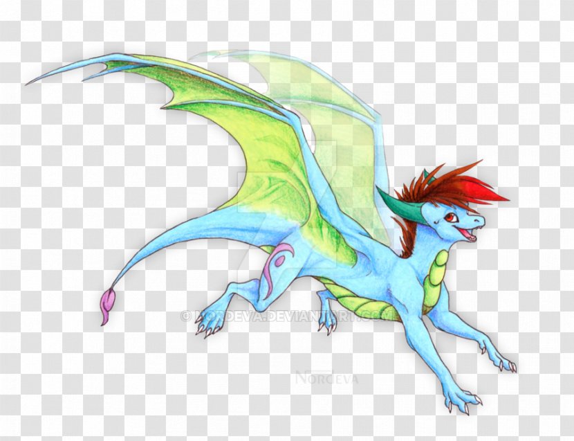 Dragon Cartoon Tail - Mythical Creature Transparent PNG