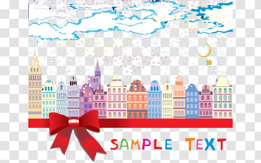Christmas House Animation Cartoon - Text - City Under The Stars Transparent PNG
