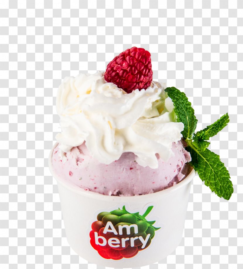 Sundae Ice Cream Frozen Yogurt Parfait Strawberry - Gelato - Bowl Transparent PNG