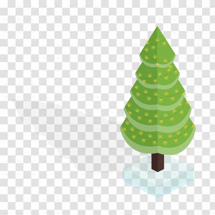 Christmas Tree Isometric Projection - Decoration Transparent PNG