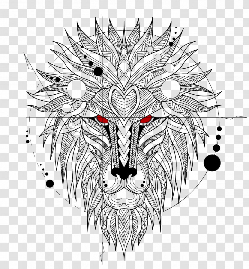 Lionhead Rabbit Tiger Abziehtattoo - Cartoon - Lion Transparent PNG