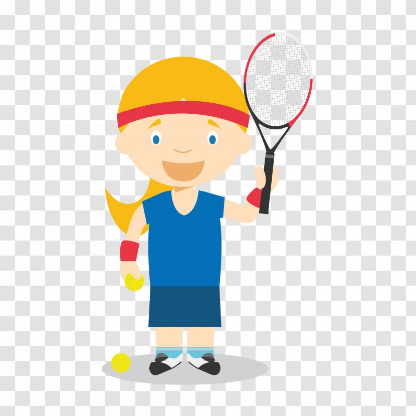Tennis Cartoon Clip Art - Child Transparent PNG