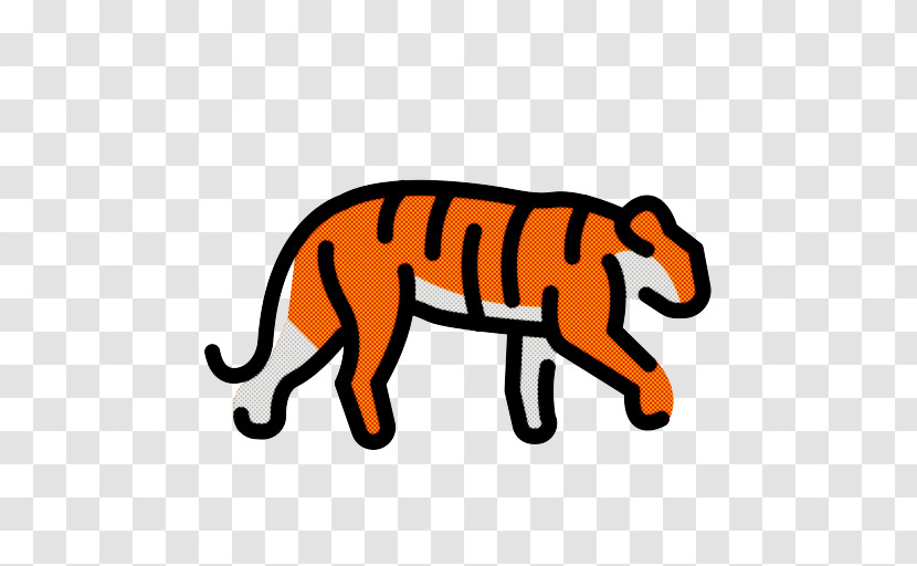 Tiger Cat Animal Figurine Cartoon Transparent PNG