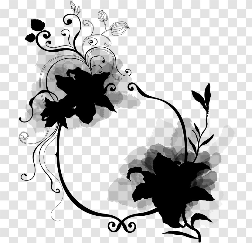 Floral Design Visual Arts Black & White - M Graphic Illustration Transparent PNG