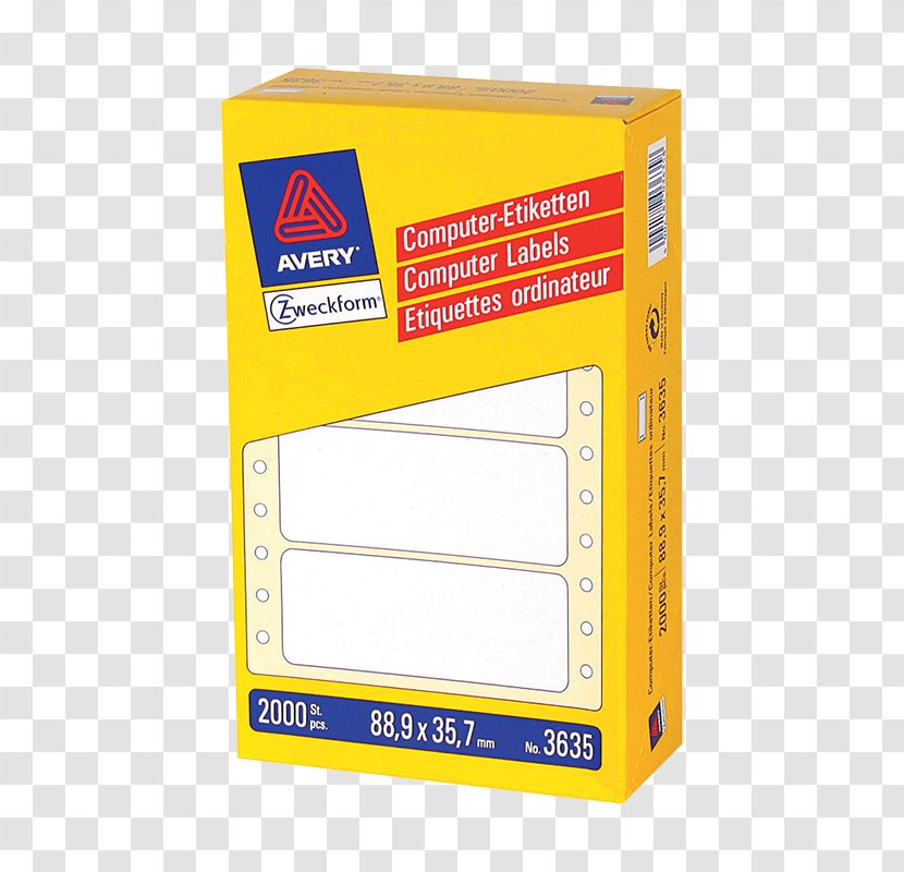 Paper Label Avery Dennison Adhesive - Box Transparent PNG