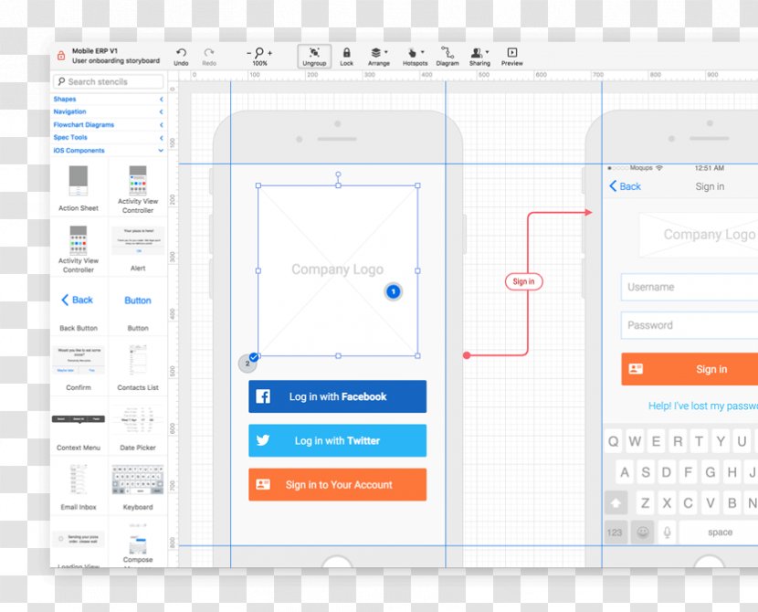 Mockup Website Wireframe Wiring Diagram Prototype - Storyboard - Design Transparent PNG
