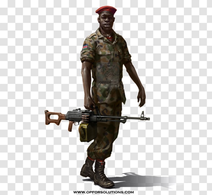 South Sudan Soldier Infantry Sudanese Armed Forces - Army Men - Small Ornaments Transparent PNG
