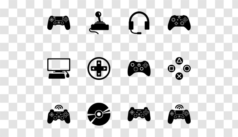Game Controllers Logo Font - White - Videogame Transparent PNG