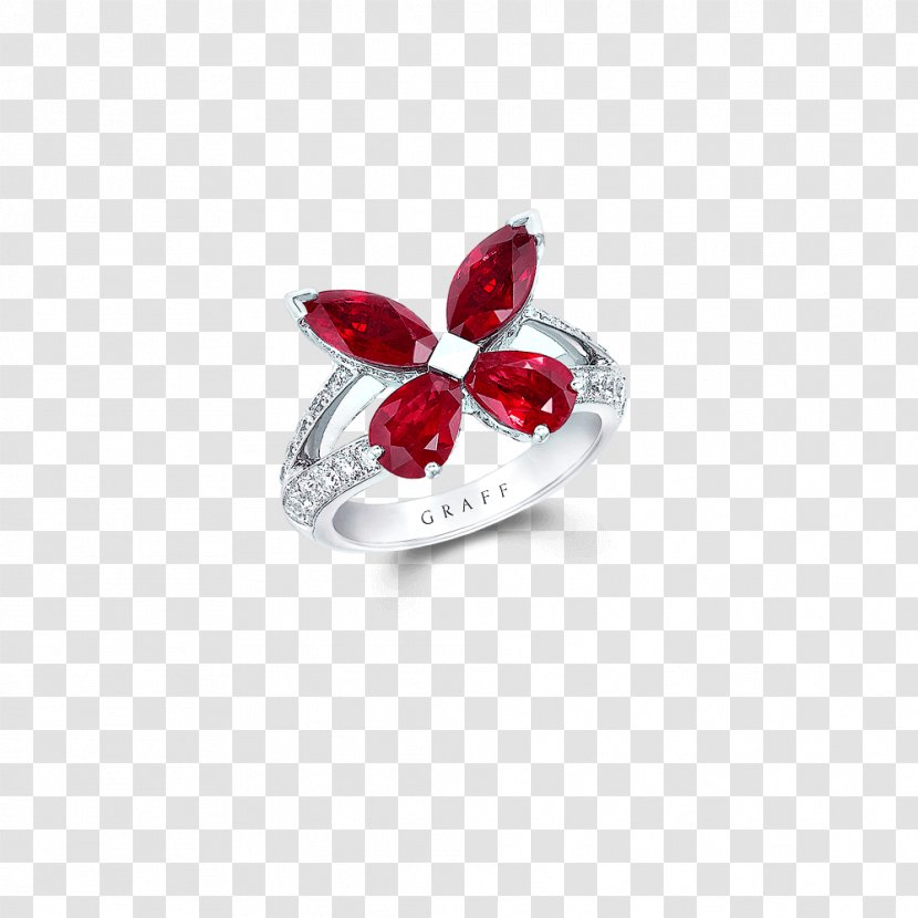 Ruby Graff Diamonds Ring Jewellery - Pollinator Transparent PNG