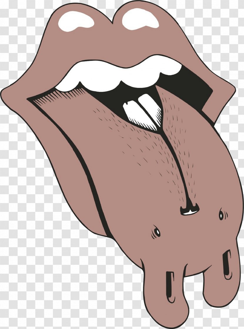 Cartoon Nose Lip Pink Mouth - Tongue Snout Transparent PNG