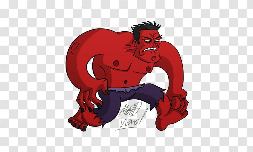 Demon Mammal Legendary Creature Clip Art - Flower - Red Hulk Transparent PNG