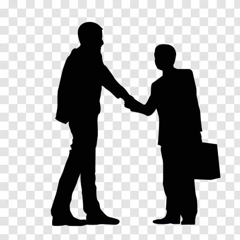 Businessperson Silhouette Handshake - Person Transparent PNG