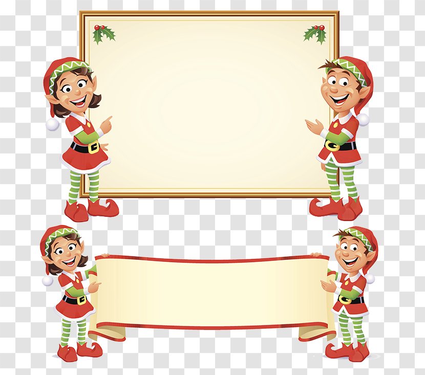 Santa Claus Christmas Elf - Art - Tag Transparent PNG
