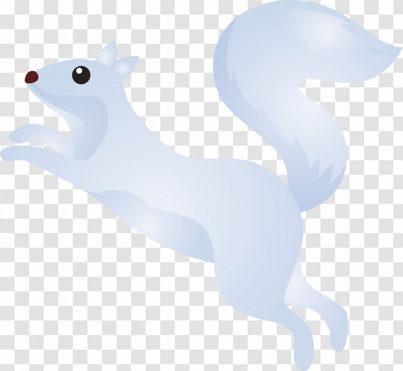 White Animal Figure Squirrel Tail Transparent PNG