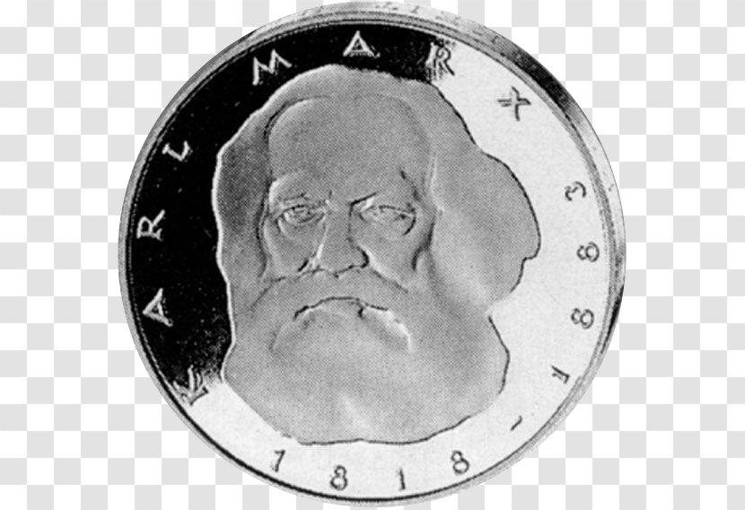 Coin Clock White Font - Currency - Karl Marx Transparent PNG