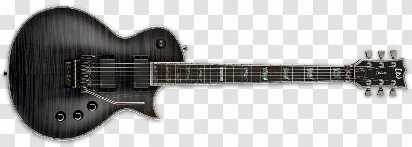 ESP LTD EC-1000 EMG 81 Guitars Electric Guitar - Black And White Transparent PNG