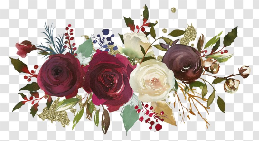 Garden Roses Floral Design Flower Watercolor Painting - Cut Flowers Transparent PNG