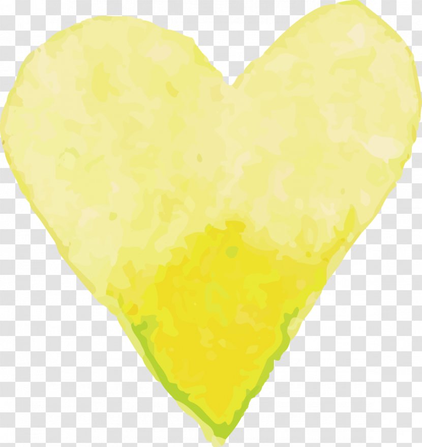 Yellow Watercolor Painting - Love Transparent PNG