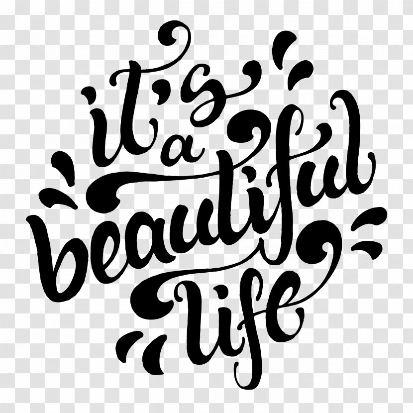 Royalty-free Typography Font - Text - Life Is Beautiful Transparent PNG