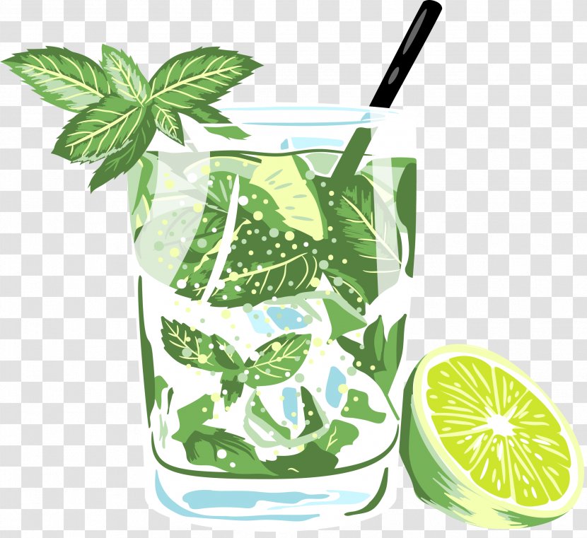 Orange Juice Soft Drink Mojito Cocktail - Banner - Hand Painted Summer Refreshing Transparent PNG