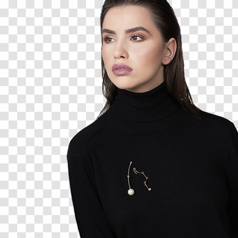 Neck Black M - Model - Alexandra Transparent PNG